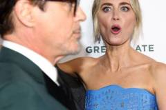 HOLLYWOOD, CALIFORNIA - FEBRUARY 25: (L-R) Robert Downey Jr. and Emily Blunt attend the 35th Annual Producers Guild Awards at The Ray Dolby Ballroom on February 25, 2024 in Hollywood, California. (Photo by Tommaso Boddi/Getty Images)