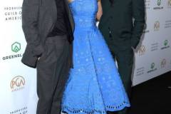 HOLLYWOOD, CALIFORNIA - FEBRUARY 25: Cillian Murphy, Emily Blunt and Robert Downey arrives at the 35th Annual Producers Guild Awards at The Ray Dolby Ballroom on February 25, 2024 in Hollywood, California. (Photo by Steve Granitz/FilmMagic)