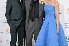 HOLLYWOOD, CALIFORNIA - FEBRUARY 25: (L-R) Robert Downey Jr., Cillian Murphy, and Emily Blunt attend the 35th Annual Producers Guild Awards at The Ray Dolby Ballroom on February 25, 2024 in Hollywood, California. (Photo by Axelle/Bauer-Griffin/FilmMagic)
