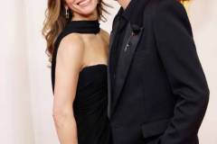 HOLLYWOOD, CALIFORNIA - MARCH 10: (L-R) Susan Downey and Robert Downey Jr. attend the 96th Annual Academy Awards on March 10, 2024 in Hollywood, California. (Photo by Mike Coppola/Getty Images)
