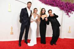 Chris Hemsworth, Elsa Pataky, Susan Downey and Robert Downey Jr. at the 96th Annual Oscars held at at the Ovation Hollywood on March 10, 2024 in Los Angeles, California. (Photo by Gilbert Flores/Variety via Getty Images)