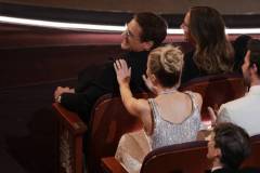 Hollywood, CA - March 10: Robert Downey Jr. and Emily Blunt during the live telecast of the 96th Annual Academy Awards in Dolby Theatre at Hollywood & Highland Center in Hollywood, CA, Sunday, March 10, 2024. (Myung J. Chun / Los Angeles Times via Getty Images)