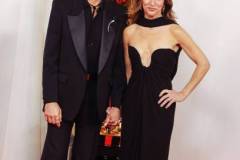 Susan Downey and Robert Downey Jr. at the 96th Annual Oscars held at Ovation Hollywood on March 10, 2024 in Los Angeles, California. (Photo by Lexie Moreland/WWD via Getty Images)