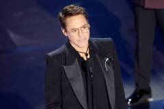Robert Downey Jr. speaks onstage at the 96th Annual Oscars held at Dolby Theatre on March 10, 2024 in Los Angeles, California. (Photo by Rich Polk/Variety via Getty Images)