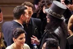 Bradley Cooper, Robert Downey Jr. and Slash at the 96th Annual Oscars held at Dolby Theatre on March 10, 2024 in Los Angeles, California. (Photo by Rich Polk/Variety via Getty Images)
