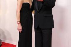 HOLLYWOOD, CALIFORNIA - MARCH 10: Susan Downey and Robert Downey Jr. attends the 96th Annual Academy Awards on March 10, 2024 in Hollywood, California. (Photo by Kevin Mazur/Getty Images)