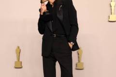 HOLLYWOOD, CALIFORNIA - MARCH 10: Robert Downey Jr., winner of the Best Actor in a Supporting Role award for ?Oppenheimer?, poses in the press room during the 96th Annual Academy Awards at Ovation Hollywood on March 10, 2024 in Hollywood, California. (Photo by John Shearer/WireImage)