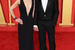 BEVERLY HILLS, CALIFORNIA - MARCH 10: (L-R) Robert Downey Jr. and Susan Downey attend the 2024 Vanity Fair Oscar Party Hosted By Radhika Jones at Wallis Annenberg Center for the Performing Arts on March 10, 2024 in Beverly Hills, California. (Photo by Jamie McCarthy/WireImage)