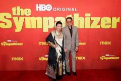 LOS ANGELES, CALIFORNIA - APRIL 09: (L-R) Kieu Chinh and Robert Downey Jr. attend the Los Angeles Premiere of HBO Original Limited Series "The Sympathizer" at The Paramount LA on April 09, 2024 in Los Angeles, California. (Photo by Emma McIntyre/Getty Images)