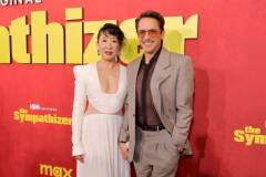 LOS ANGELES, CALIFORNIA - APRIL 09: (L-R) Sandra Oh and Robert Downey Jr. attend the Los Angeles Premiere of HBO Original Limited Series "The Sympathizer" at The Paramount LA on April 09, 2024 in Los Angeles, California. (Photo by Kevin Winter/GA/The Hollywood Reporter via Getty Images)