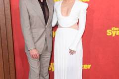 LOS ANGELES, CALIFORNIA - APRIL 09: Sandra Oh, Robert Downey Jr. arrives at the Los Angeles Premiere Of HBO Original Limited Series "The Sympathizer"  at The Paramount LA on April 09, 2024 in Los Angeles, California. (Photo by Steve Granitz/FilmMagic)