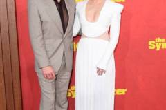 LOS ANGELES, CALIFORNIA - APRIL 09: Sandra Oh, Robert Downey Jr. arrives at the Los Angeles Premiere Of HBO Original Limited Series "The Sympathizer"  at The Paramount LA on April 09, 2024 in Los Angeles, California. (Photo by Steve Granitz/FilmMagic)