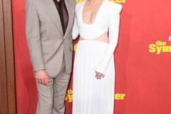 LOS ANGELES, CALIFORNIA - APRIL 09: Sandra Oh, Robert Downey Jr. arrives at the Los Angeles Premiere Of HBO Original Limited Series "The Sympathizer"  at The Paramount LA on April 09, 2024 in Los Angeles, California. (Photo by Steve Granitz/FilmMagic)