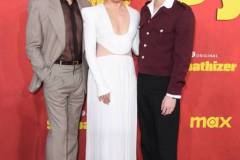 LOS ANGELES, CALIFORNIA - APRIL 09: Robert Downey Jr., Sandra Oh, Hoa Xuande arrives at the Los Angeles Premiere Of HBO Original Limited Series "The Sympathizer"  at The Paramount LA on April 09, 2024 in Los Angeles, California. (Photo by Steve Granitz/FilmMagic)