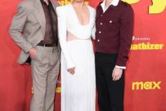 LOS ANGELES, CALIFORNIA - APRIL 09: Robert Downey Jr., Sandra Oh, Hoa Xuande arrives at the Los Angeles Premiere Of HBO Original Limited Series "The Sympathizer"  at The Paramount LA on April 09, 2024 in Los Angeles, California. (Photo by Steve Granitz/FilmMagic)