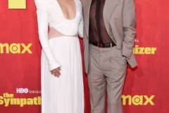 LOS ANGELES, CALIFORNIA - APRIL 09: (L-R) Sandra Oh and Robert Downey Jr. attend the Los Angeles Premiere of HBO Original Limited Series "The Sympathizer" at The Paramount LA on April 09, 2024 in Los Angeles, California. (Photo by Amy Sussman/WireImage)