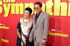 LOS ANGELES, CALIFORNIA - APRIL 09: (L-R) Kieu Chinh and Robert Downey Jr. attend the Los Angeles Premiere of HBO Original Limited Series "The Sympathizer" at The Paramount LA on April 09, 2024 in Los Angeles, California. (Photo by Kevin Winter/GA/The Hollywood Reporter via Getty Images)