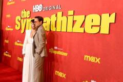 LOS ANGELES, CALIFORNIA - APRIL 09: (L-R) Sandra Oh and Robert Downey Jr. attend HBO's "The Sympathizer" Red Carpet Premiere Event at Paramount Theater on April 09, 2024 in Los Angeles, California.  (Photo by FilmMagic/FilmMagic for HBO)