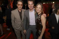 LOS ANGELES, CALIFORNIA - APRIL 09: (L-R) Robert Downey Jr., Casey Bloys and Susan Downey pose at the after party for the Los Angeles Premiere of HBO Original Limited Series "The Sympathizer" at Paramount Studios on April 09, 2024 in Los Angeles, California. (Photo by Kevin Winter/GA/The Hollywood Reporter via Getty Images)
