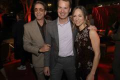 LOS ANGELES, CALIFORNIA - APRIL 09: (L-R) Robert Downey Jr., Casey Bloys and Susan Downey pose at the after party for the Los Angeles Premiere of HBO Original Limited Series "The Sympathizer" at Paramount Studios on April 09, 2024 in Los Angeles, California. (Photo by Kevin Winter/GA/The Hollywood Reporter via Getty Images)