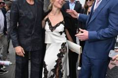 Robert Downey Jr., Elsa Pataky and Chris Hemsworth during the ceremony honoring Chris Hemsworth with a Star on the Hollywood Walk of Fame on May 23, 2024 in Los Angeles, California. (Photo by Gilbert Flores/Variety via Getty Images)