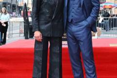 Robert Downey Jr. and Chris Hemsworth during the ceremony honoring Chris Hemsworth with a Star on the Hollywood Walk of Fame on May 23, 2024 in Los Angeles, California. (Photo by Gilbert Flores/Variety via Getty Images)