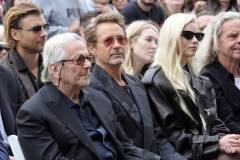 HOLLYWOOD, CALIFORNIA - MAY 23: (L-R) George Miller, Robert Downey Jr., and Anya Taylor-Joy attend the Hollywood Walk of Fame Star Ceremony honoring Chris Hemsworth on May 23, 2024 in Hollywood, California. (Photo by Kevin Winter/Getty Images)