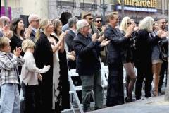HOLLYWOOD, CALIFORNIA - MAY 23: (L-R) Elsa Pataky, George Miller, Robert Downey Jr. and Anya Taylor-Joy attend the Hollywood Walk of Fame Star Ceremony honoring Chris Hemsworth on May 23, 2024 in Hollywood, California. (Photo by Kevin Winter/Getty Images)