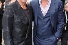 HOLLYWOOD, CALIFORNIA - MAY 23: Robert Downey Jr. (L) and  Chris Hemsworth seen at the ceremony honoring Chris Hemsworth with a Star on the Hollywood Walk of Fame on May 23, 2024 in Hollywood, California. (Photo by Eric Charbonneau/Getty Images for Warner Bros.)