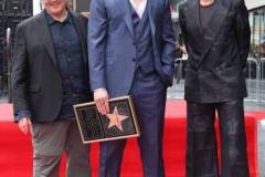 HOLLYWOOD, CALIFORNIA - MAY 23: George Miller (L), Chris Hemsworth and Robert Downey Jr. seen at the ceremony honoring Chris Hemsworth with a Star on the Hollywood Walk of Fame on May 23, 2024 in Hollywood, California. (Photo by Eric Charbonneau/Getty Images for Warner Bros.)