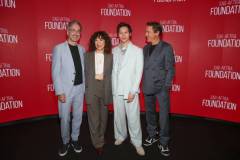 NEW YORK, NEW YORK - JUNE 10: (L-R) Don McKellar, Sandra Oh, Hoa Xuande and Robert Downey Jr. attend the SAG-AFTRA Foundation Conversations "The Sympathizer" at Paley Center For Media on June 10, 2024 in New York City. (Photo by Manny Carabel/Getty Images for SAG-AFTRA)