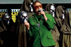 SAN DIEGO, CALIFORNIA - JULY 27: Robert Downey Jr. speaks onstage at the Marvel Studios Panel during 2024 Comic-Con International at San Diego Convention Center on July 27, 2024 in San Diego, California.  (Photo by Matt Winkelmeyer/Getty Images)