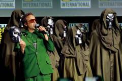 SAN DIEGO, CALIFORNIA - JULY 27: Robert Downey Jr. speaks onstage at the Marvel Studios Panel during 2024 Comic-Con International at San Diego Convention Center on July 27, 2024 in San Diego, California.  (Photo by Matt Winkelmeyer/Getty Images)