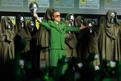 SAN DIEGO, CALIFORNIA - JULY 27: Robert Downey Jr. speaks onstage at the Marvel Studios Panel during 2024 Comic-Con International at San Diego Convention Center on July 27, 2024 in San Diego, California.  (Photo by Matt Winkelmeyer/Getty Images)