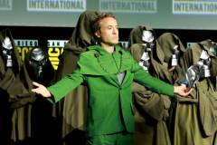 SAN DIEGO, CALIFORNIA - JULY 27: Robert Downey Jr. speaks onstage at the Marvel Studios Panel during 2024 Comic-Con International at San Diego Convention Center on July 27, 2024 in San Diego, California.  (Photo by Matt Winkelmeyer/Getty Images)