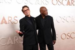 Robert Downey Jr., Samuel L. Jackson at the 97th Oscars held at the Dolby Theatre on March 2, 2025 in Hollywood, California. (Photo by JC Olivera/WWD via Getty Images)