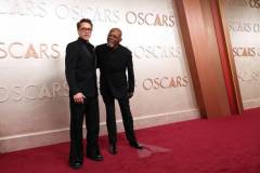 Robert Downey Jr., Samuel L. Jackson at the 97th Oscars held at the Dolby Theatre on March 2, 2025 in Hollywood, California. (Photo by JC Olivera/WWD via Getty Images)