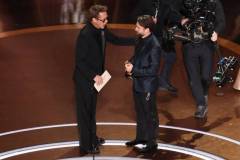 Robert Downey Jr., Kieran Culkin at the 97th Oscars held at the Dolby Theatre on March 2, 2025 in Hollywood, California. (Photo by Rich Polk/Penske Media via Getty Images)