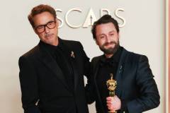 Robert Downey Jr., Kieran Culkin at the 97th Oscars held at the Dolby Theatre on March 2, 2025 in Hollywood, California. (Photo by JC Olivera/WWD via Getty Images)