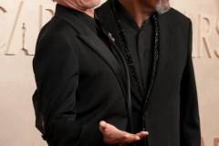 HOLLYWOOD, CALIFORNIA - MARCH 02: (L-R) Robert Downey Jr. and Samuel L. Jackson attend the 97th Annual Oscars at Dolby Theatre on March 02, 2025 in Hollywood, California. (Photo by Monica Schipper/Getty Images)