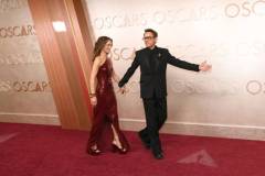 HOLLYWOOD, CALIFORNIA - MARCH 02: (L-R) Susan Downey and Robert Downey Jr. attend the 97th Annual Oscars at Dolby Theatre on March 02, 2025 in Hollywood, California. (Photo by Chelsea Guglielmino/FilmMagic)