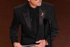 HOLLYWOOD, CALIFORNIA - MARCH 02: Robert Downey Jr. speaks onstage during the 97th Annual Oscars at Dolby Theatre on March 02, 2025 in Hollywood, California.  (Photo by Kevin Winter/Getty Images)