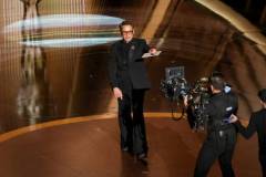 HOLLYWOOD, CALIFORNIA - MARCH 02: Robert Downey Jr. speaks onstage during the 97th Annual Oscars at Dolby Theatre on March 02, 2025 in Hollywood, California.  (Photo by Kevin Winter/Getty Images)