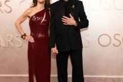 HOLLYWOOD, CALIFORNIA - MARCH 02:   (L-R) Susan Downey and Robert Downey Jr. attend the 97th Annual Oscars at Dolby Theatre on March 02, 2025 in Hollywood, California. (Photo by Chelsea Guglielmino/FilmMagic)