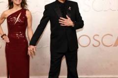 HOLLYWOOD, CALIFORNIA - MARCH 02:  (L-R) Robert Downey Jr. and Susan Downey attend the 97th Annual Oscars at Dolby Theatre on March 02, 2025 in Hollywood, California. (Photo by Chelsea Guglielmino/FilmMagic)