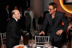 BEVERLY HILLS, CALIFORNIA - MARCH 02: EXCLUSIVE COVERAGE (L-R) Steven Newhouse and Robert Downey Jr. attend the 2025 Vanity Fair Oscar Party Hosted By Radhika Jones at Wallis Annenberg Center for the Performing Arts on March 02, 2025 in Beverly Hills, California. (Photo by Stefanie Keenan/VF25/WireImage for Vanity Fair)