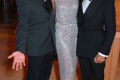 BEVERLY HILLS, CALIFORNIA - MARCH 02: EXCLUSIVE COVERAGE (L-R) Robert Downey Jr., Daniela Lavender and Ben Kingsley attend the 2025 Vanity Fair Oscar Party Hosted By Radhika Jones at Wallis Annenberg Center for the Performing Arts on March 02, 2025 in Beverly Hills, California. (Photo by Dave Benett/VF25/WireImage for Vanity Fair)