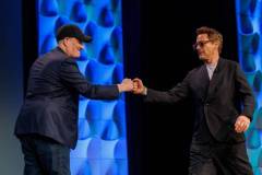 Kevin Feige, Robert Downey Jr at the Featured Session "The Future of World-Building at Disney" during SXSW Conference & Festivals in the Austin Convention Center on March 8, 2025 in Austin, Texas. (Photo by Adam Kissick/SXSW Conference & Festivals via Getty Images)
