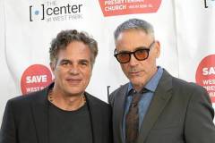 EAST HAMPTON, NEW YORK - AUGUST 25: Mark Ruffalo and Robert Downey Jr. attend the staged reading of "All the President's Men" to benefit The Center at West Park at Guild Hall on August 25, 2025 in East Hampton, New York. (Photo by Sonia Moskowitz/Getty Images)
