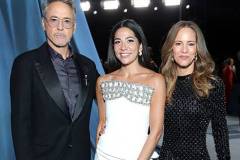 LOS ANGELES, CALIFORNIA - OCTOBER 18: (FOR EDITORIAL USE ONLY) (L-R) Robert Downey Jr., Amy Homma, Director & President of the Academy Museum, and Susan Downey attend the Academy Museum 5th Annual Gala in Partnership with Rolex at Academy Museum of Motion Pictures on October 18, 2025 in Los Angeles, California. (Photo by Stefanie Keenan/Oscars/Getty Images for  Academy Museum of Motion Pictures)
